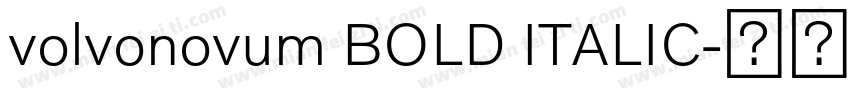 volvonovum BOLD ITALIC字体转换